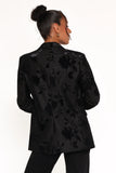 Ollie Burnout Blazer Black Velvet