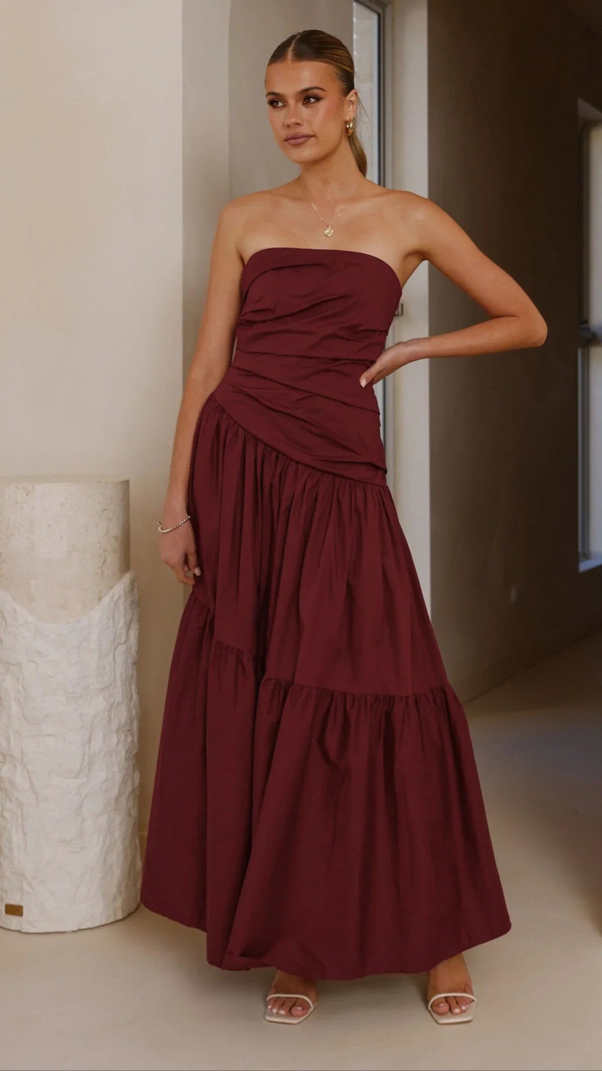 Lola Maxi Dress Burgundy