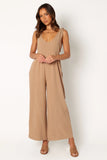 Ayla Linen Jumpsuit Mocha