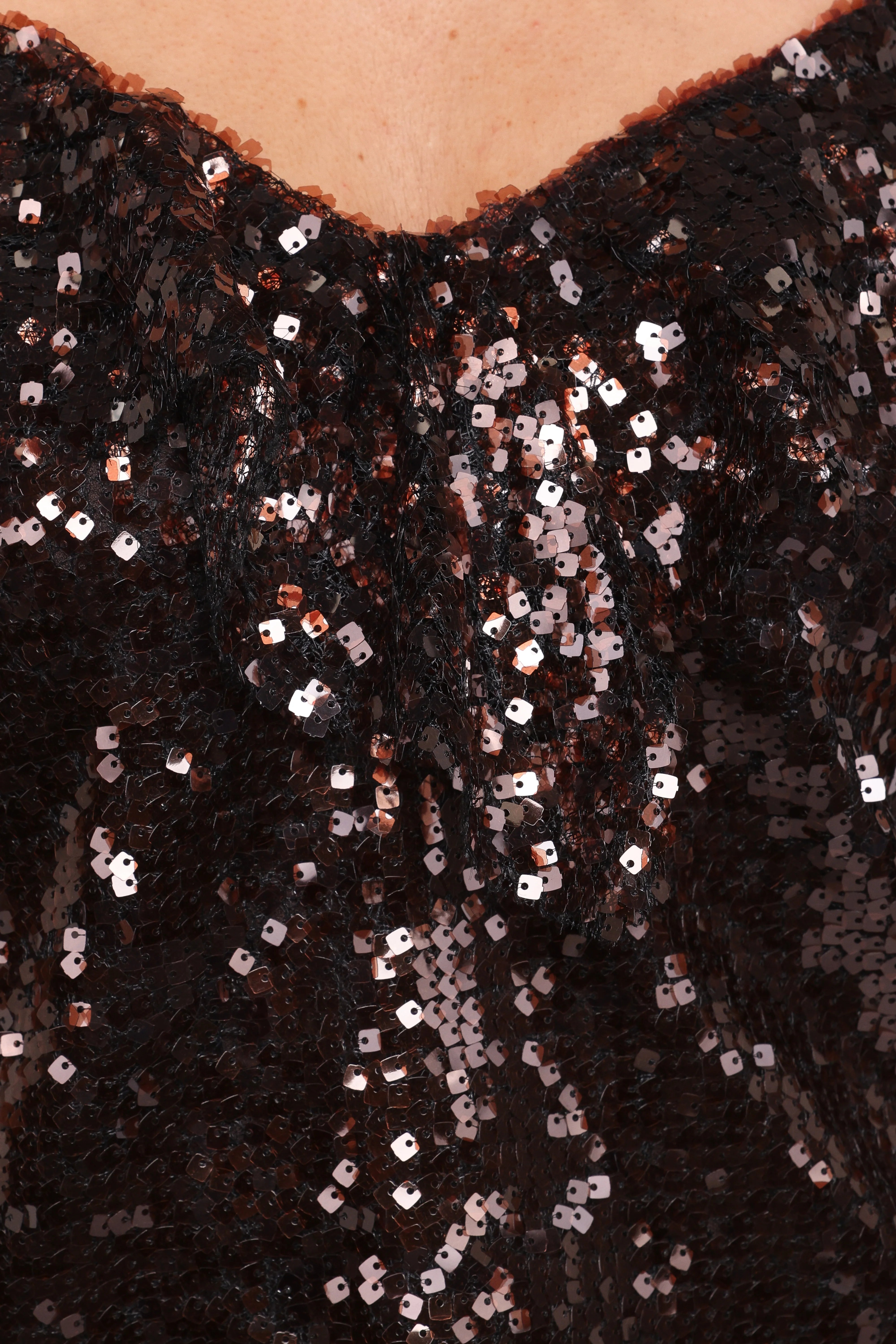 Zinnia Sequins Sleeveless Top Brown