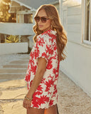 Zaydie Printed Button Up Top