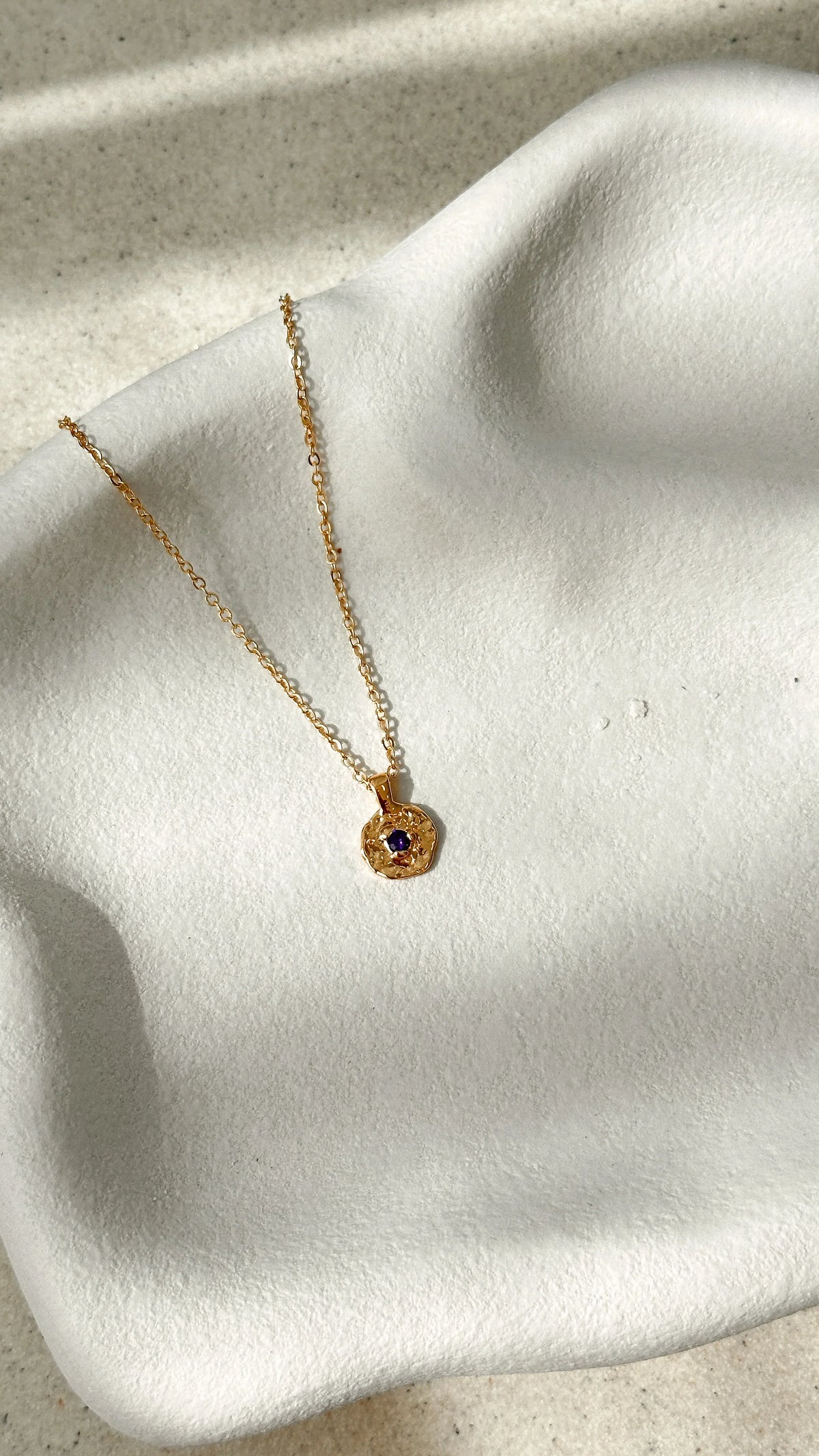 June Birthstone Necklace Light Amethyst
