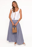 Laurita Maxi Skirt Navy Gingham