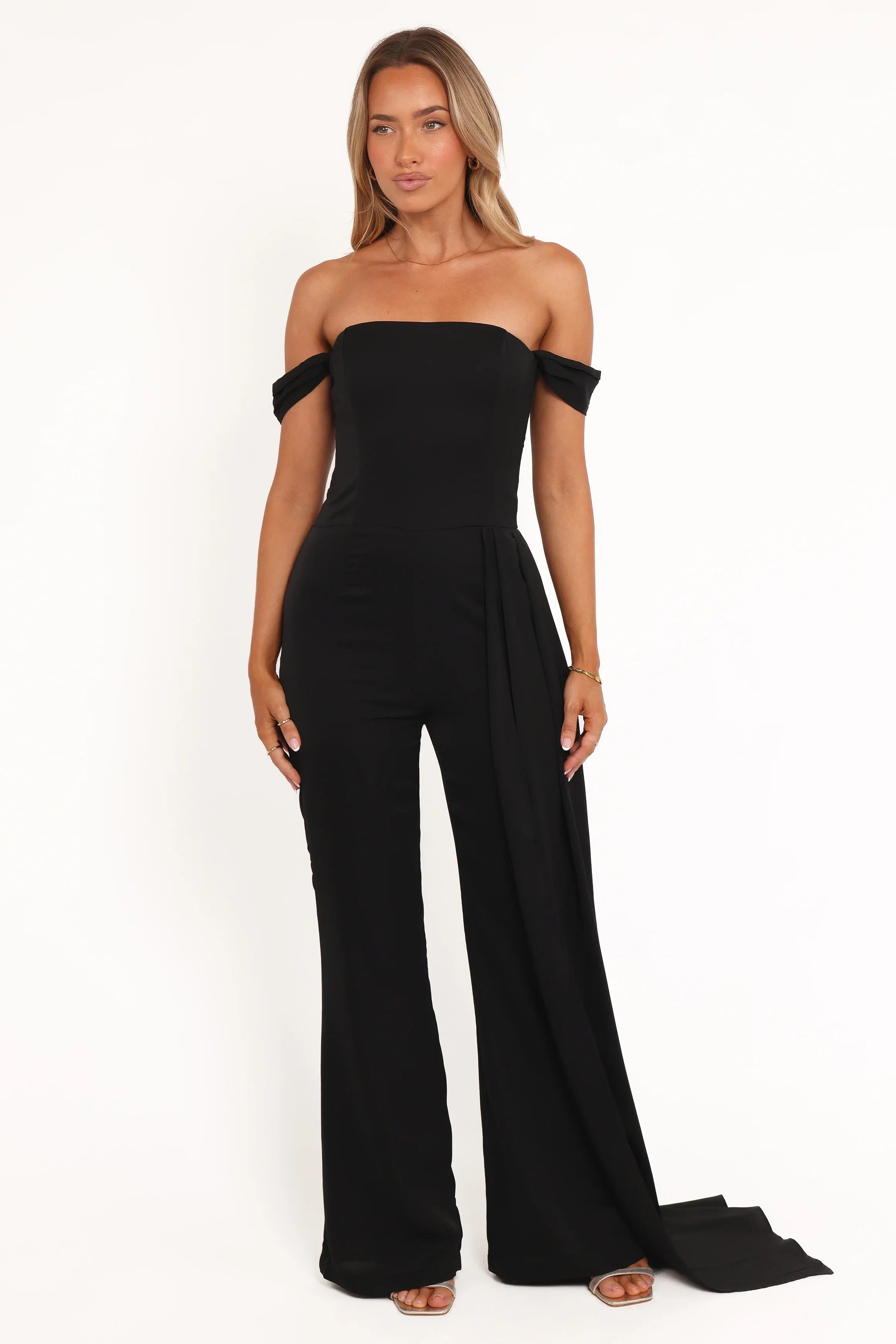 Jenny Off Shoulder Jumpsuit Black