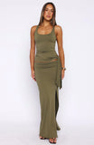 Chasing Stillness Maxi Skirt Olive