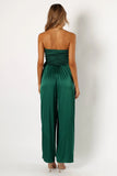 Tanya Strapless Jumpsuit Emerald