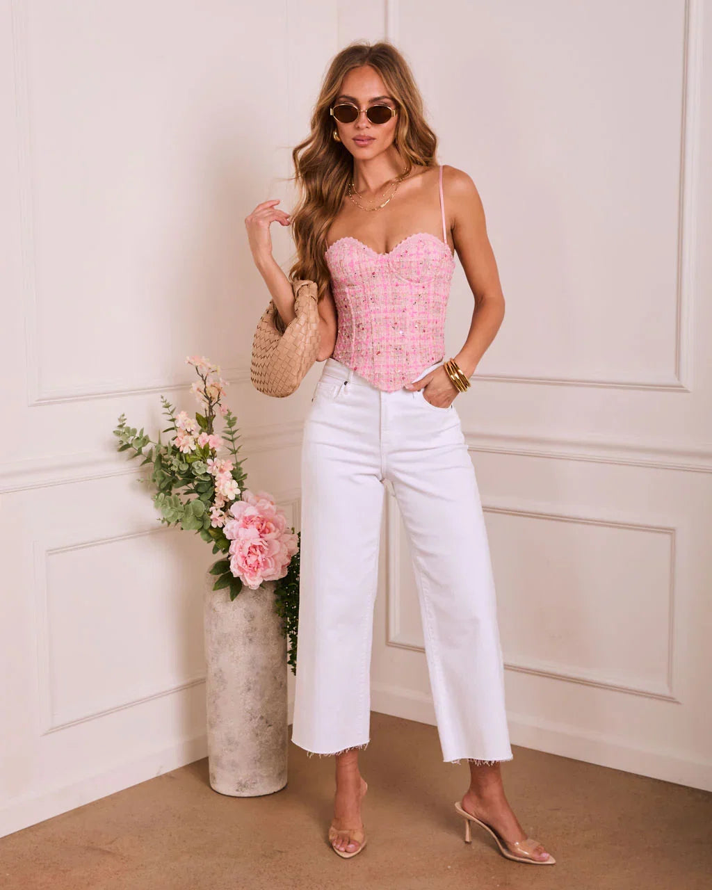 Imali Tweed Corset Top