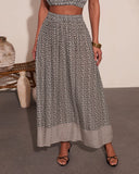 Saphine Geometric Print Maxi Skirt