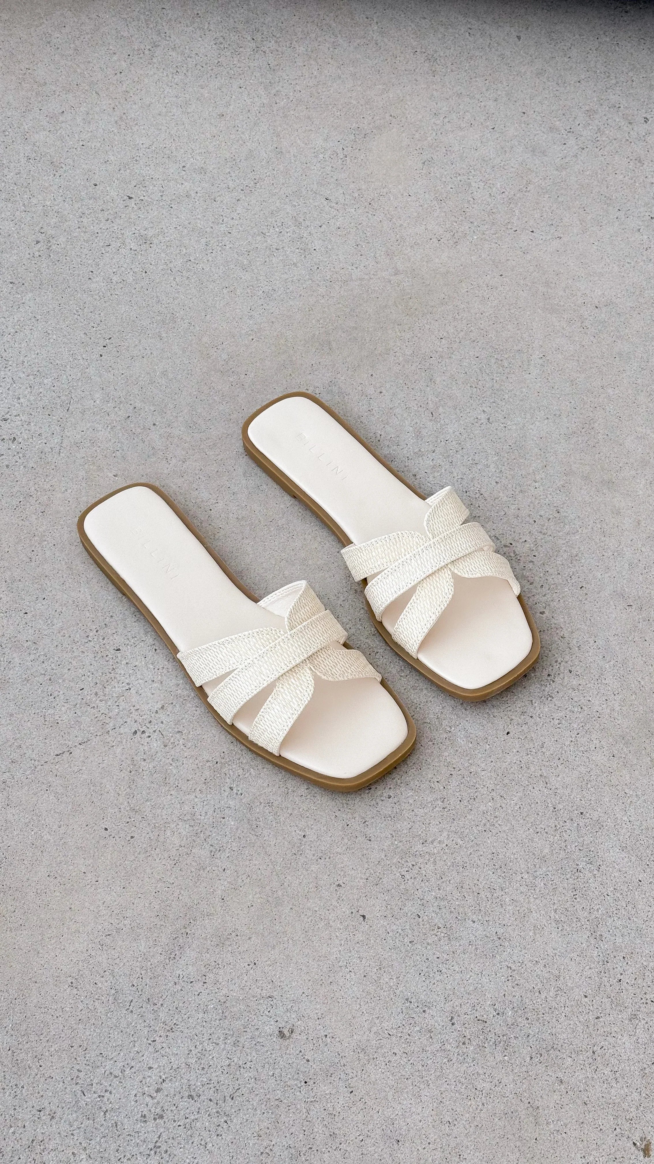 Geo Slide Cream Raffia