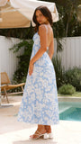 Margo Midi Dress Blue Floral