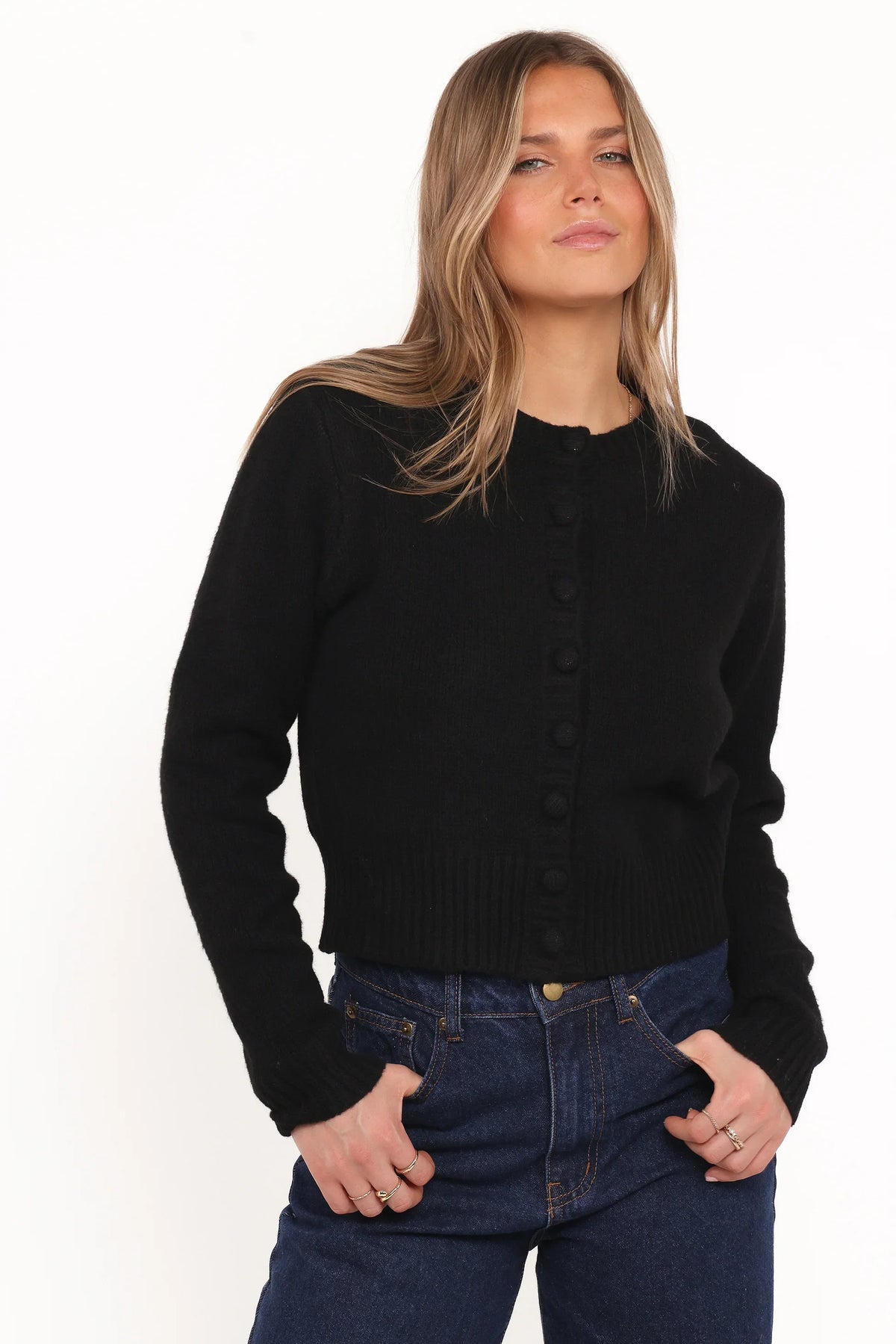 Kanie Knit Cardigan Black