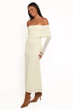 Wilma Off Shoulder Dress Butter Yellow