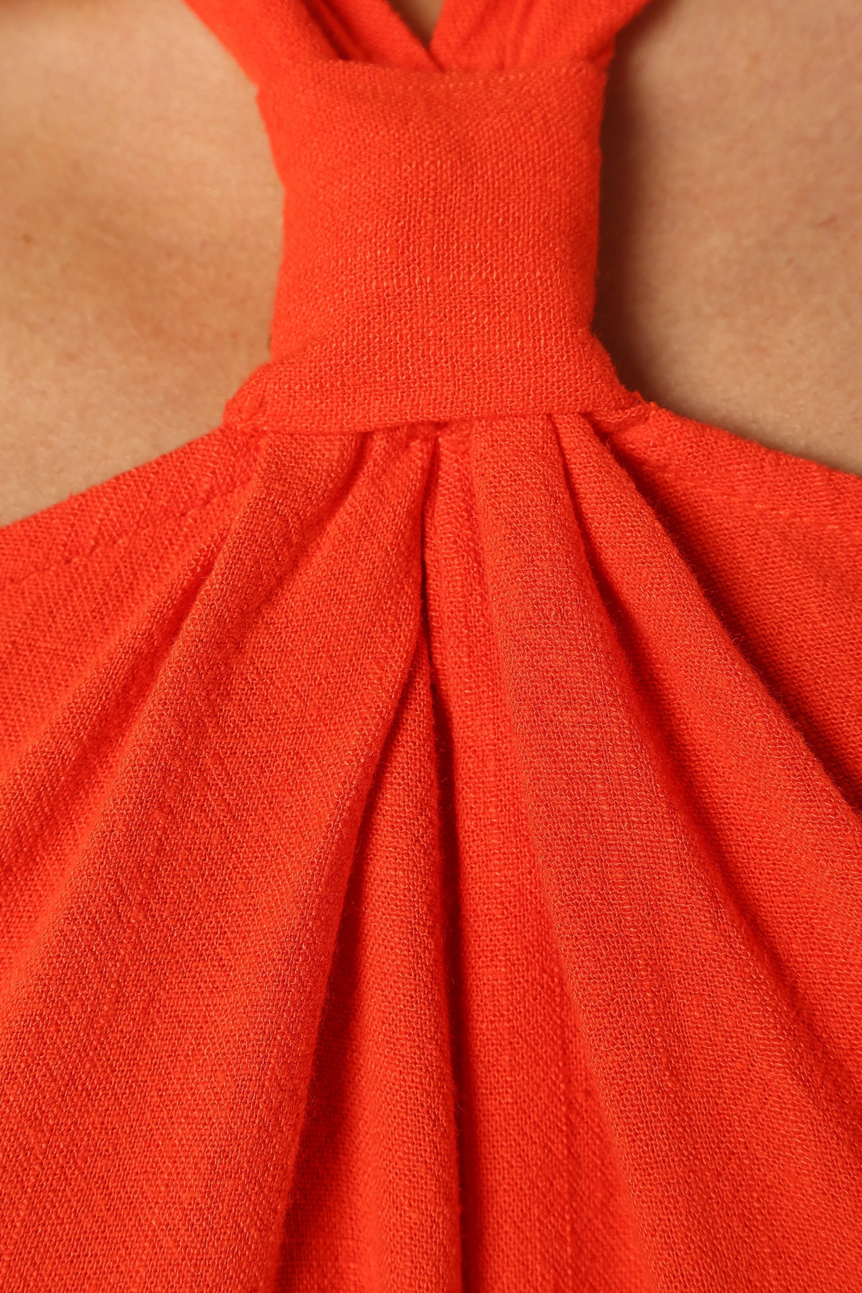 Leyah Halterneck Mini Dress Red