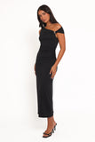 Ondine Off Shoulder Midi Dress Black