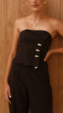 Payton Strapless Top Black