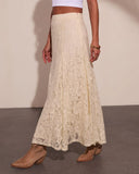 Prairie Spell Floral Lace Maxi Skirt