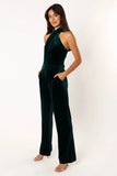 Liberty Velvet Jumpsuit Hunter Green