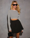 In The Element Striped Cropped Top