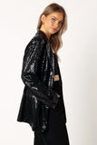 Delaney Sequin Blazer Black