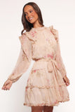 Phaedra Long Sleeve Mini Dress Soft Rose