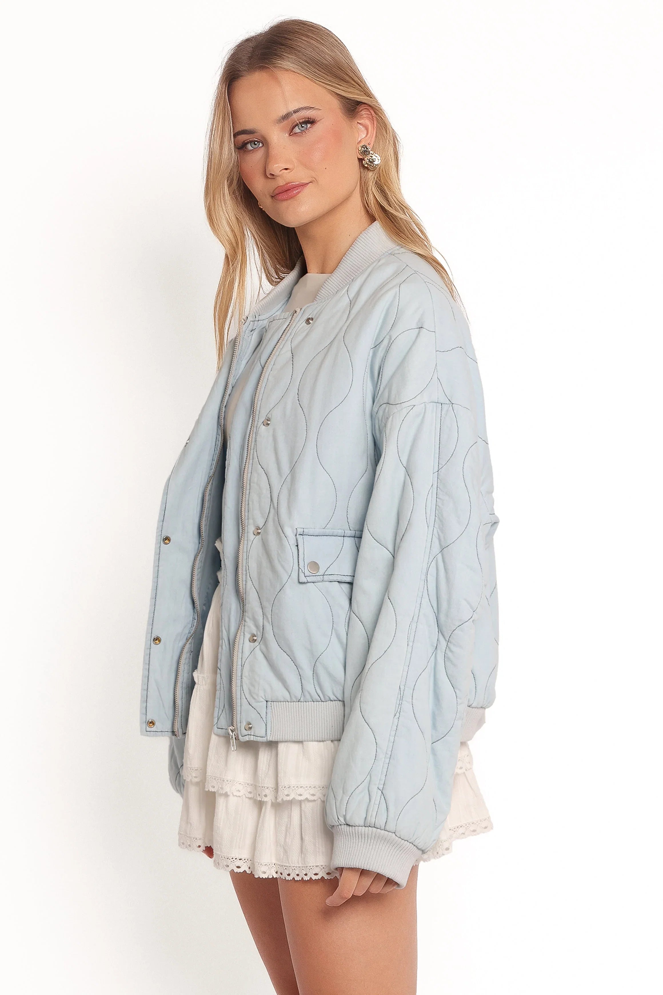 Keah Quilted Jacket Blue