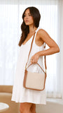 Poppi Canvas Mini Handbag Tan Natural
