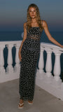 Loralei Maxi Dress Black White Polka Dot