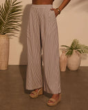 Weekend Trip Pinstripe Wide Leg Pants