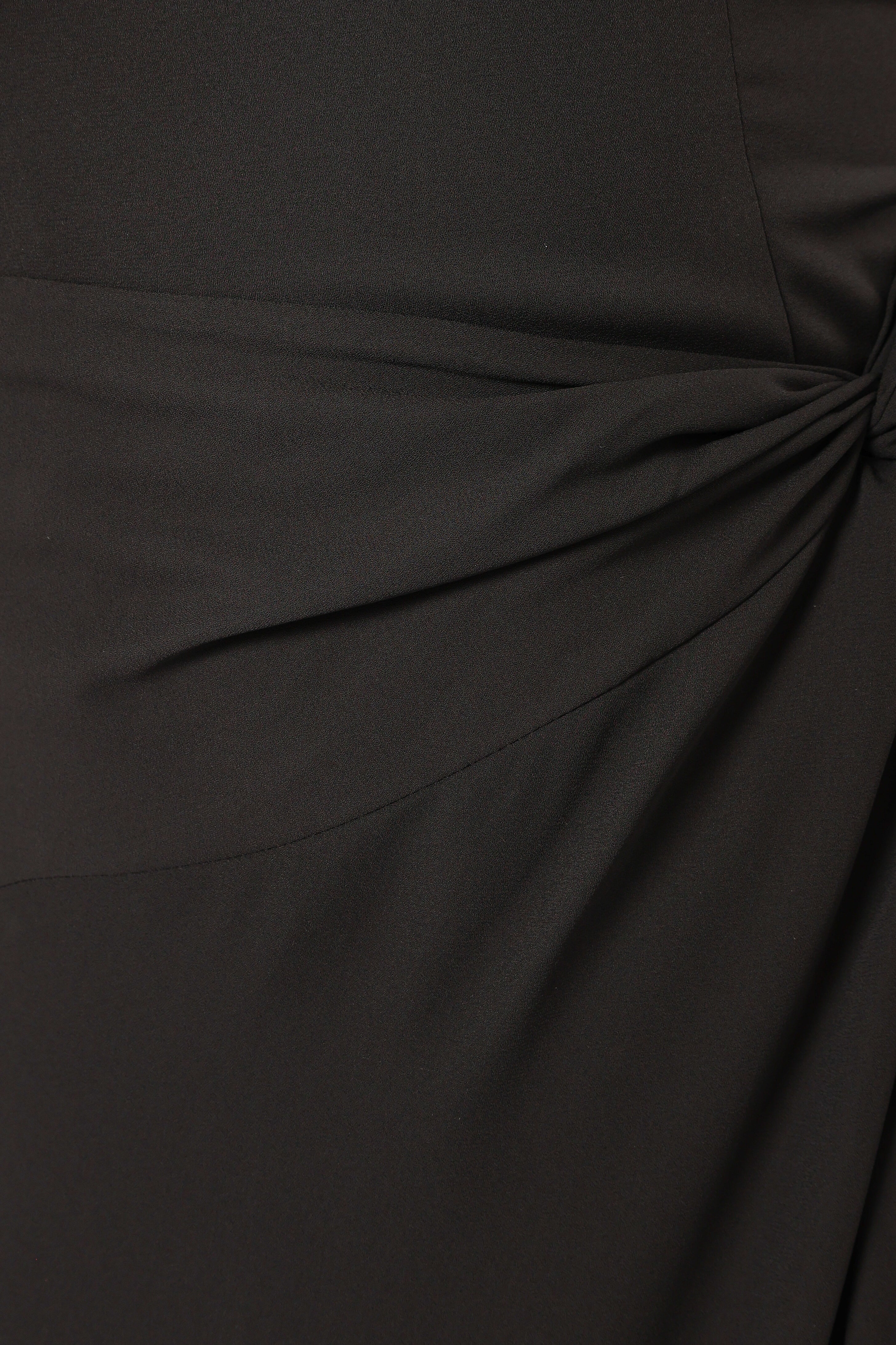 Nadea Faux Wrap Maxi Dress Black