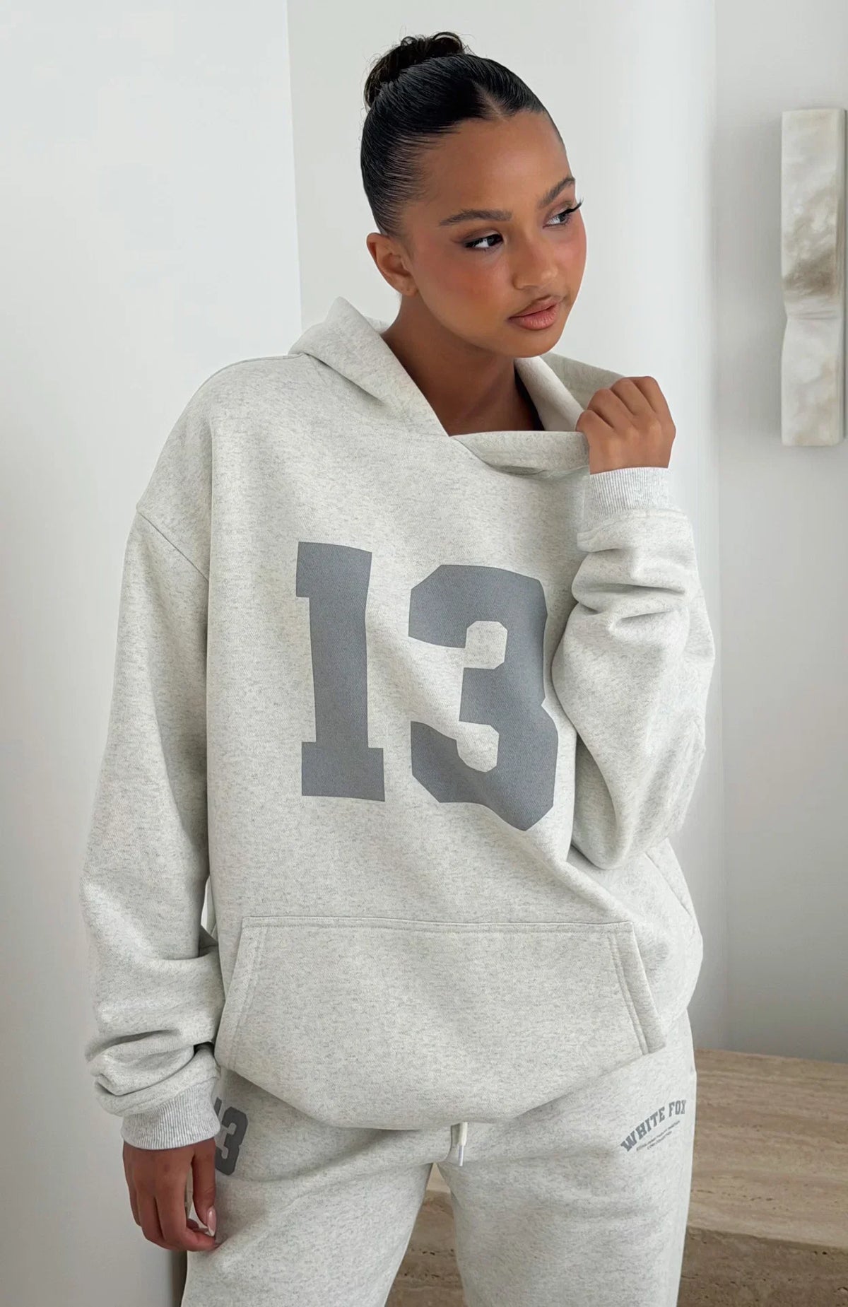 Its Your Chance Oversized Hoodie Grey Marle