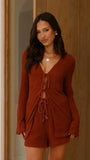 Ava Long Sleeve Top Rust