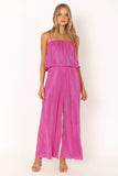 Jillian Plisse Jumpsuit Orchid