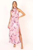 Amelia Halterneck Maxi Dress Pink Floral