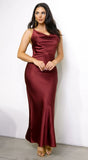 Lustra Satin Maxi Dress Brick