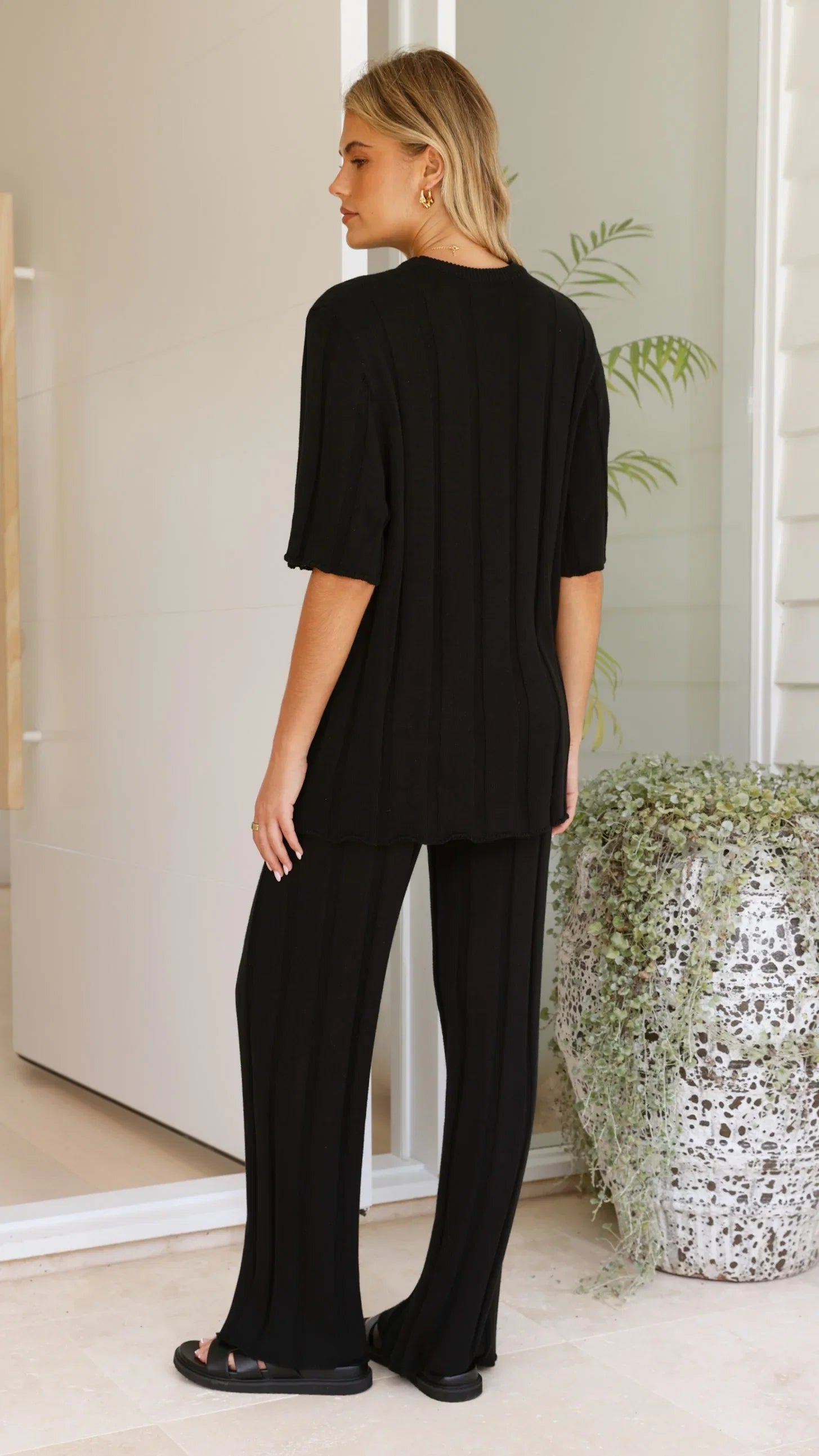 Bayu Knit Top Black