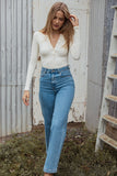 Dio Knit Henley Cream White