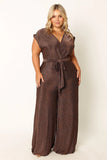Nora Wide Leg Jumpsuit Chocolate