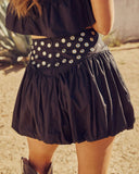 Starlight Darling Embellished Bubble Hem Mini Skirt