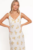 Zinnia Midi Dress Yellow Floral