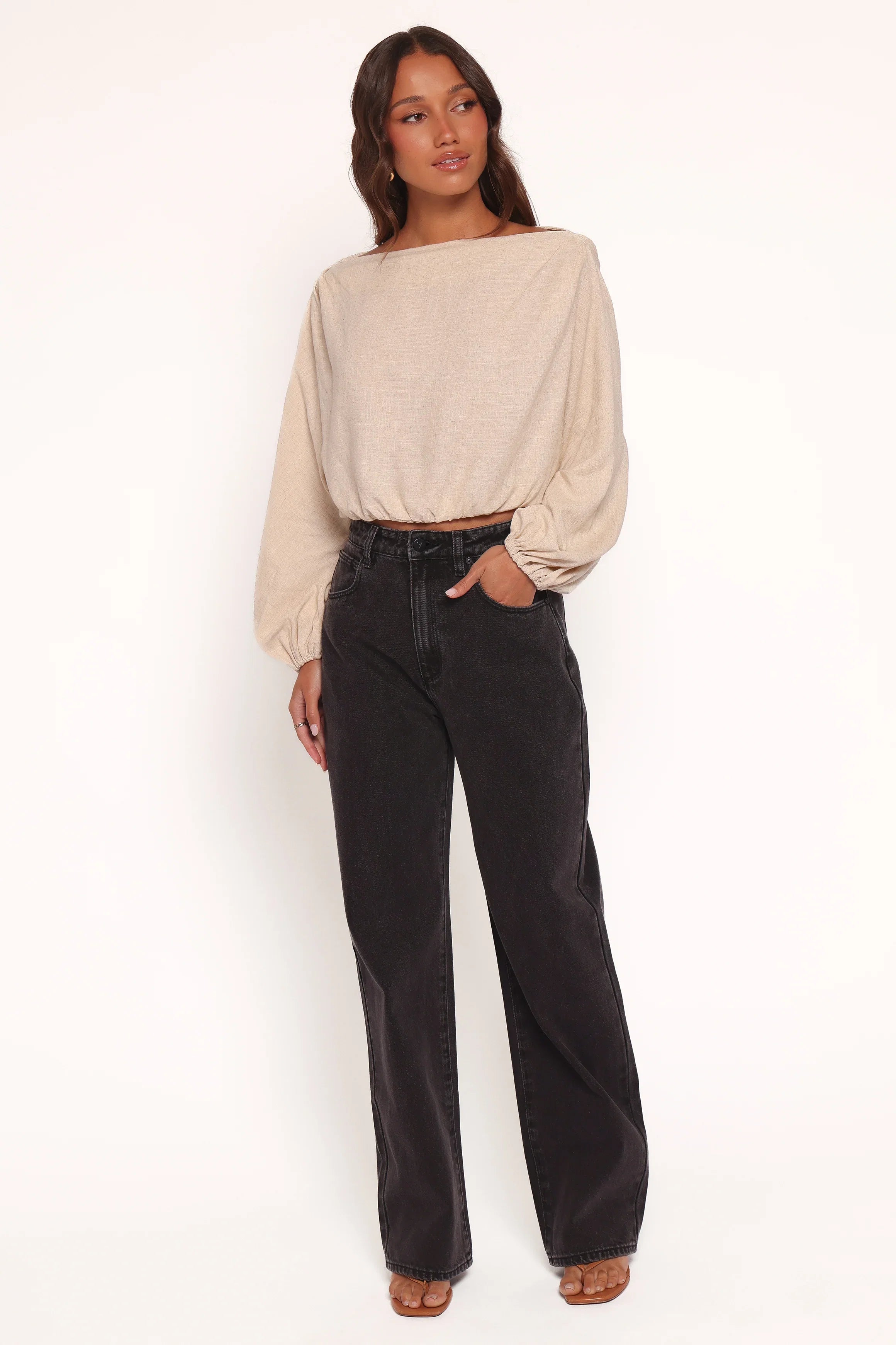 Zara Long Sleeve Top Stone