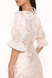 Pauline Long Sleeve Maxi Dress Pastel Paisley