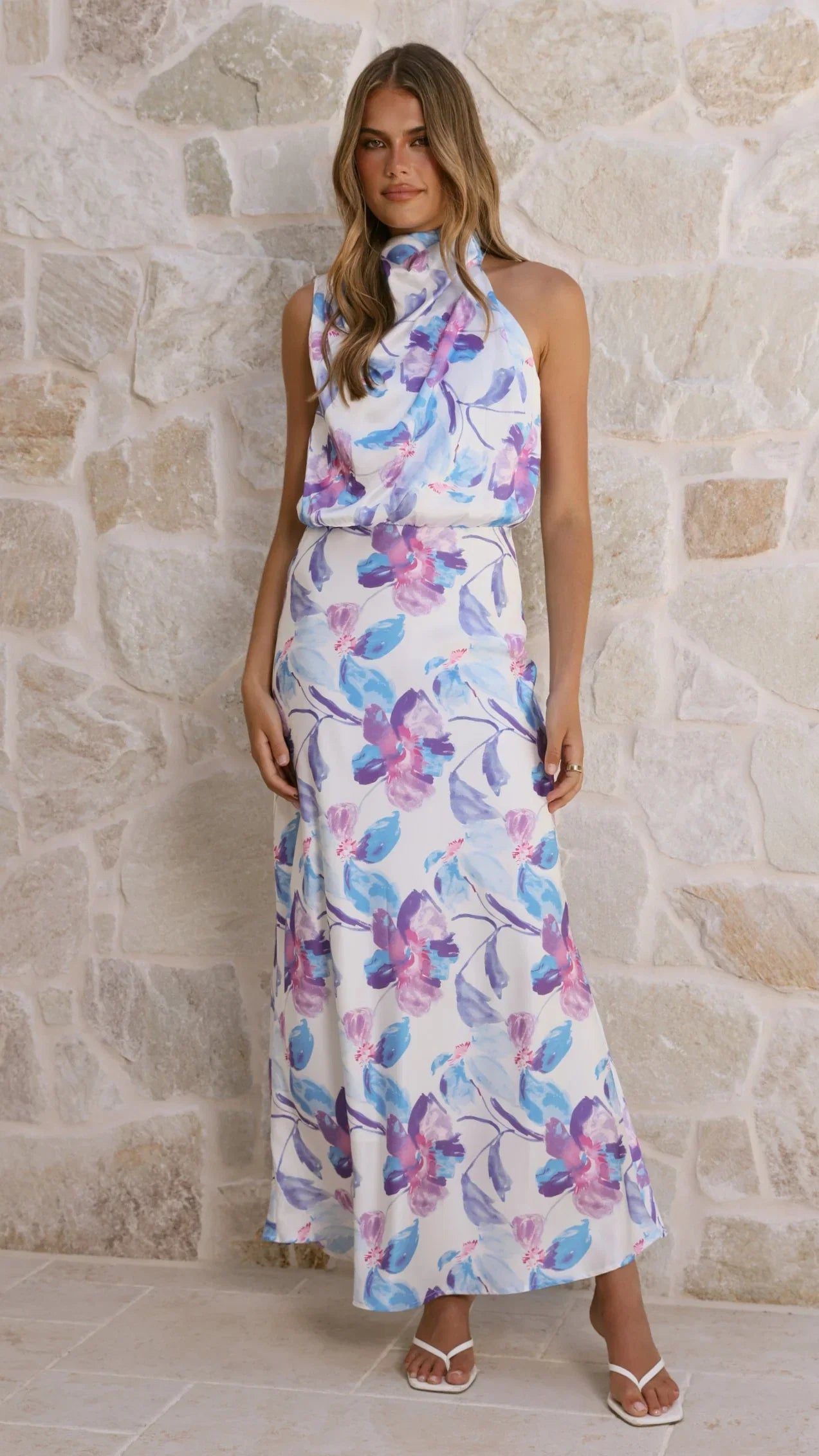 Marlie Maxi Dress Blue Floral