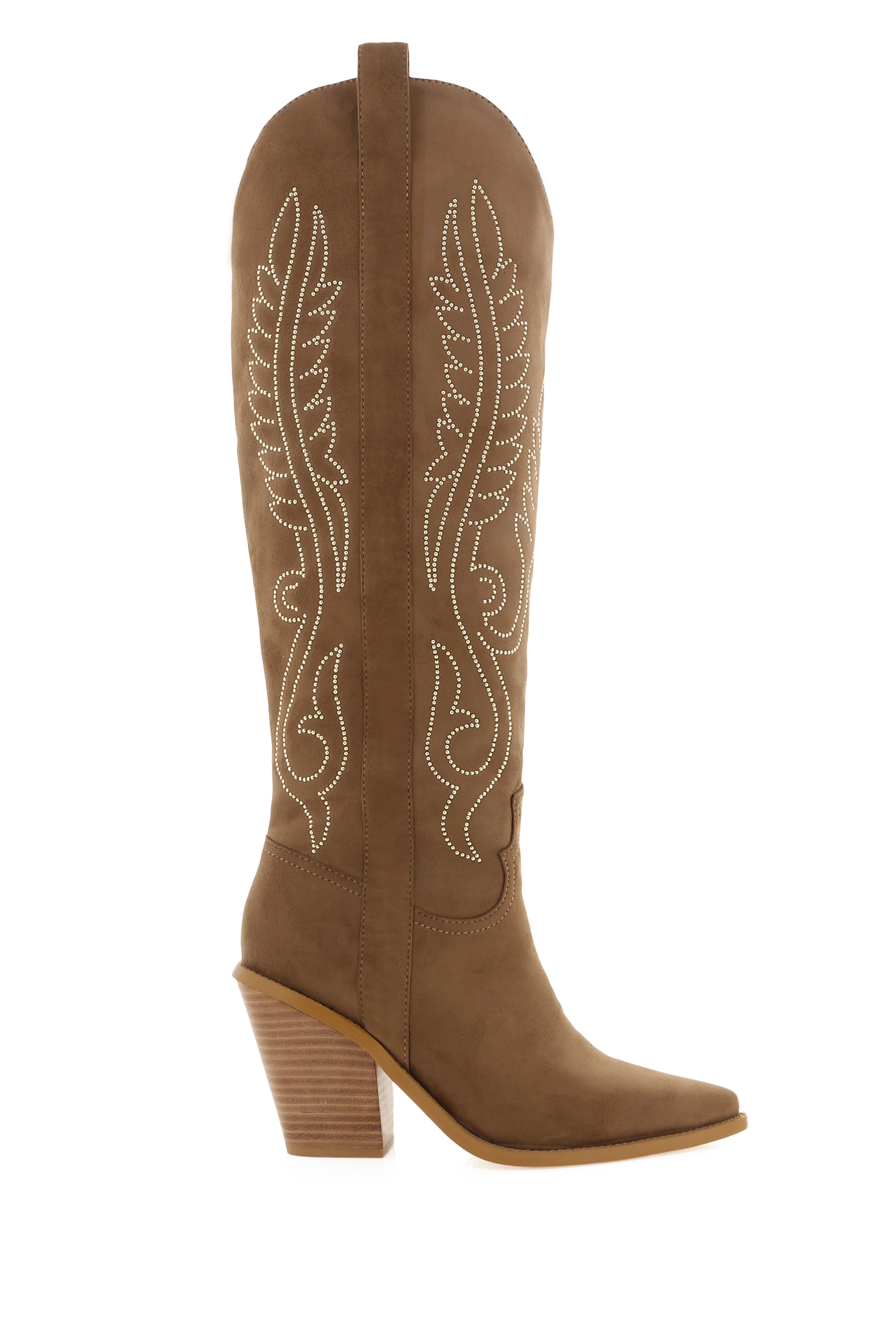 Sally Cowboy Boot Taupe