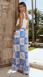 Avery Wide Leg Pants La Mer Blue