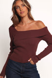 Aleena Knit Top Chocolate Brown