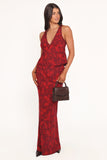 Velman Skirt Burgundy Floral