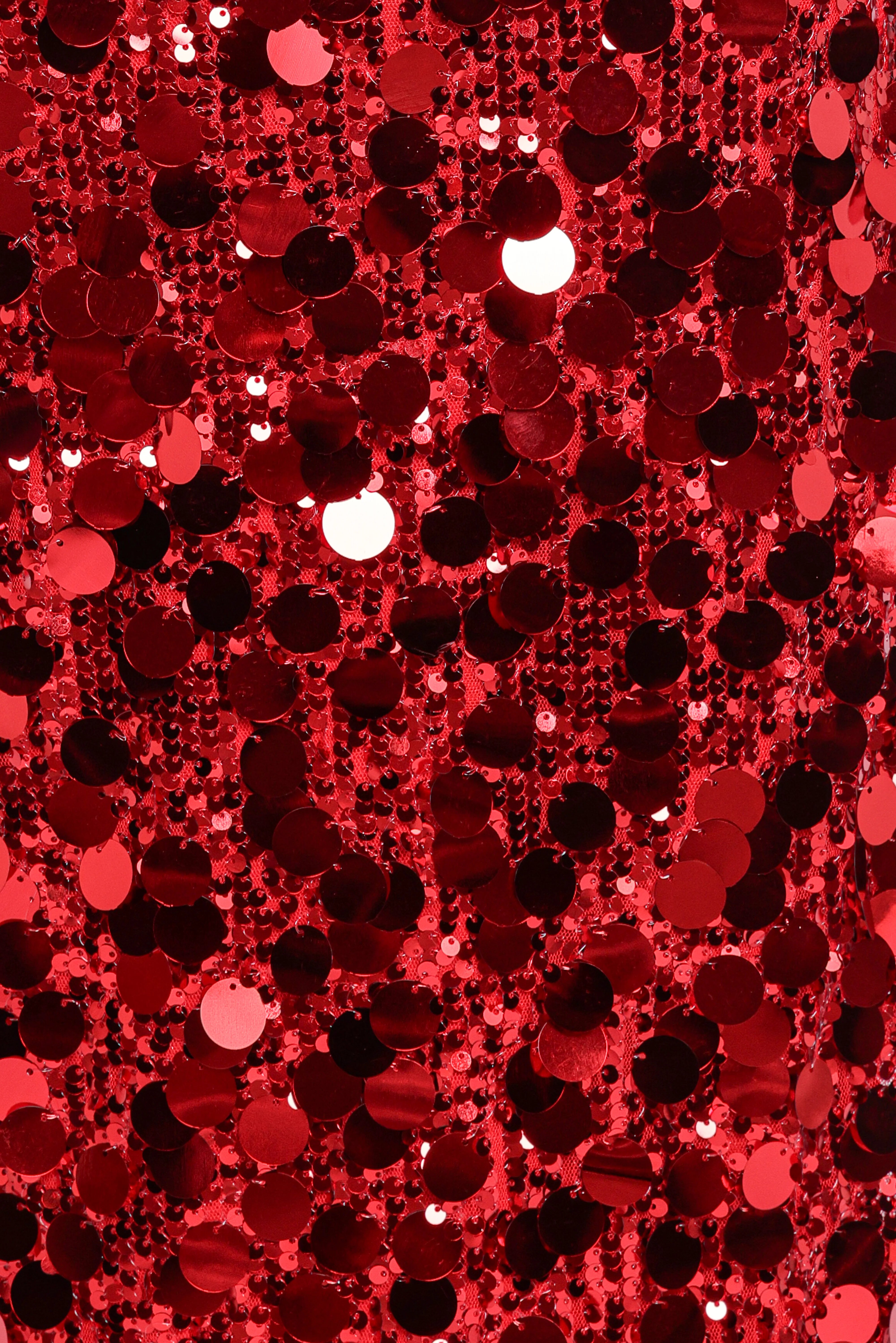 Karlie Strapless Sequin Maxi Dress Red