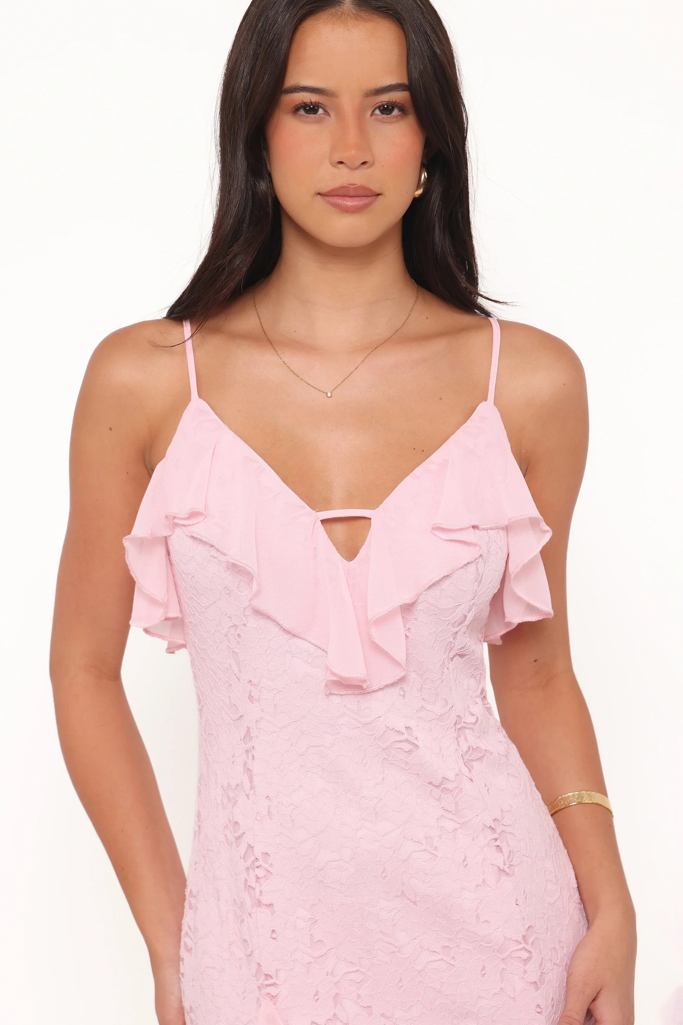 Jamielee Lace Maxi Dress Pink