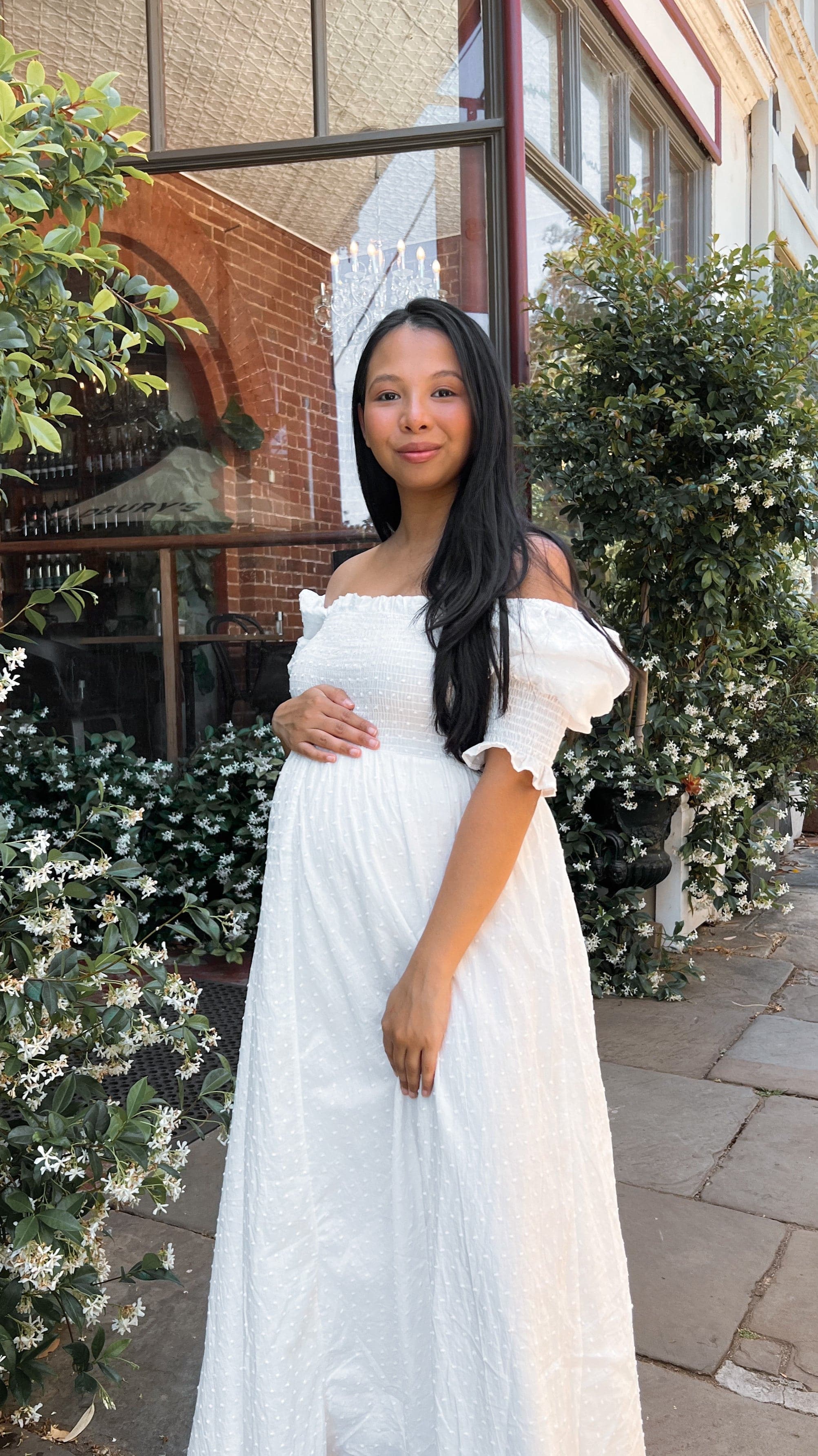 Cierra Midi Dress White