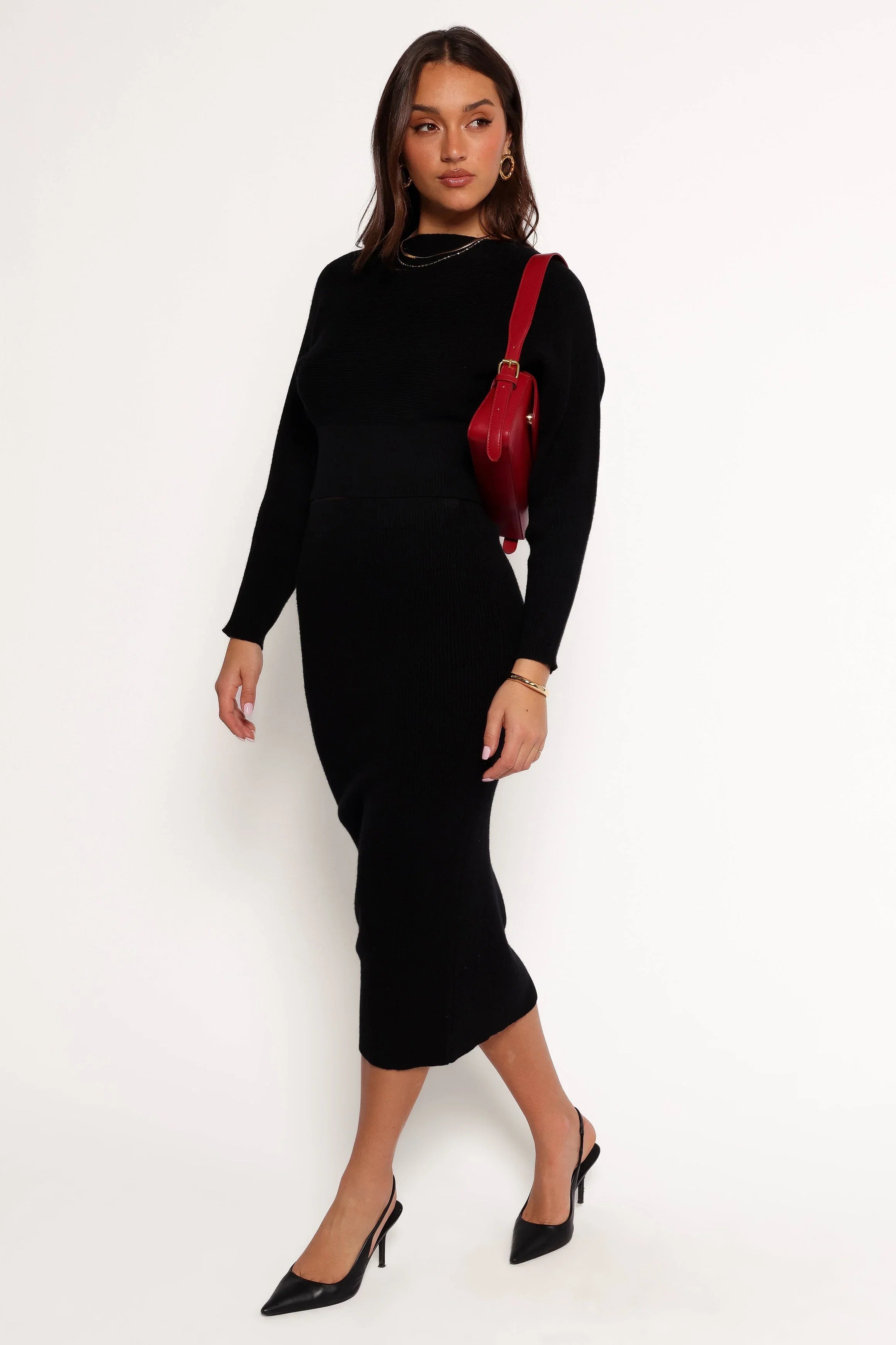 Serena Knitted Set Black